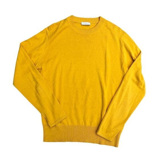SANDRO Sweaters - SANDRO PARIS Women's Designer Pullover Sweater LARGE Yellow Long Sleeve​​​​​​​
